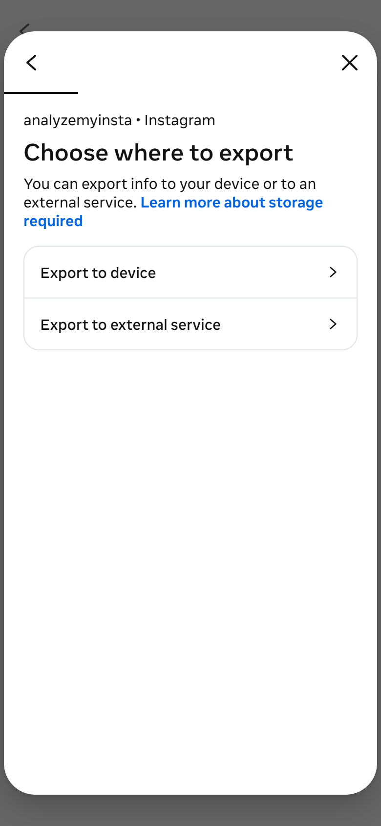 Create an export for your device